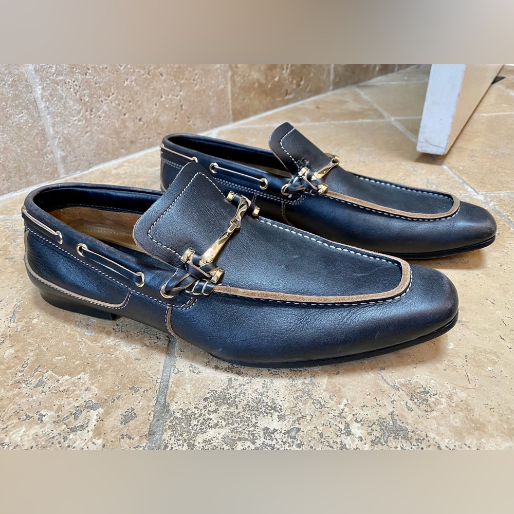 Gucci Black Leather Horsebit Loafers